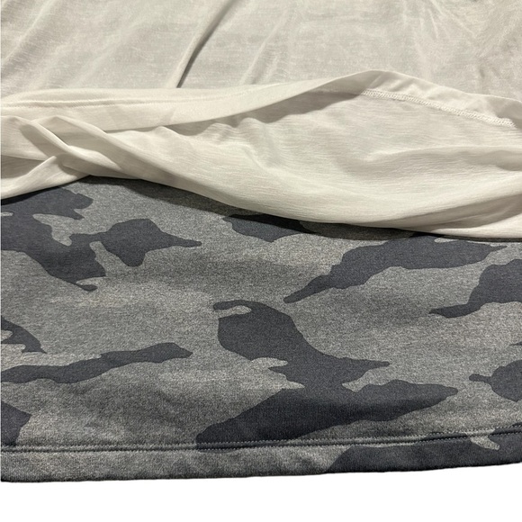 Athleta Girl Camo GRAY Large 14 Tie Breaker WHITE Tank Top - Picture 5 of 5